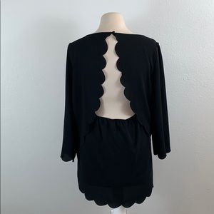 Papermoon Stitch Fix Open Back Scalloped Top LP